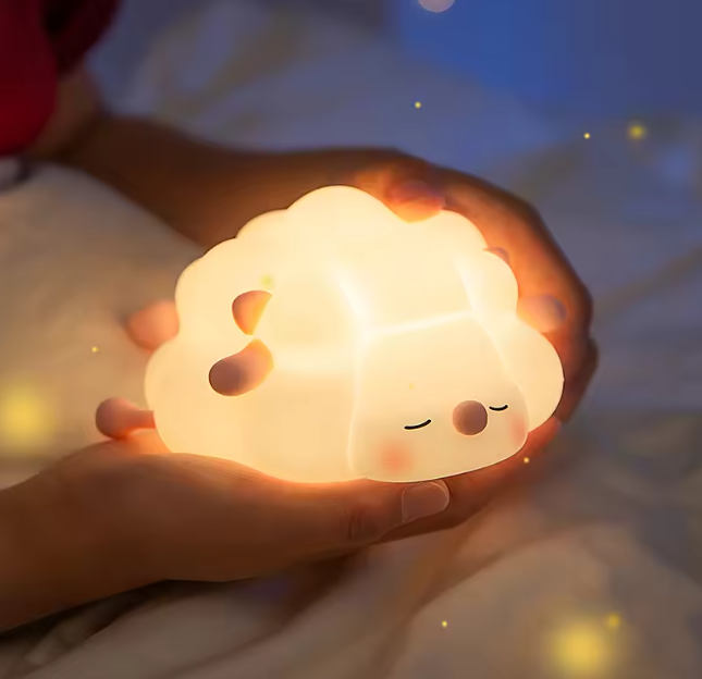 Lampe LED rechargeable USB en silicone sous forme d'un petit mouton, pour Enfant et Adult