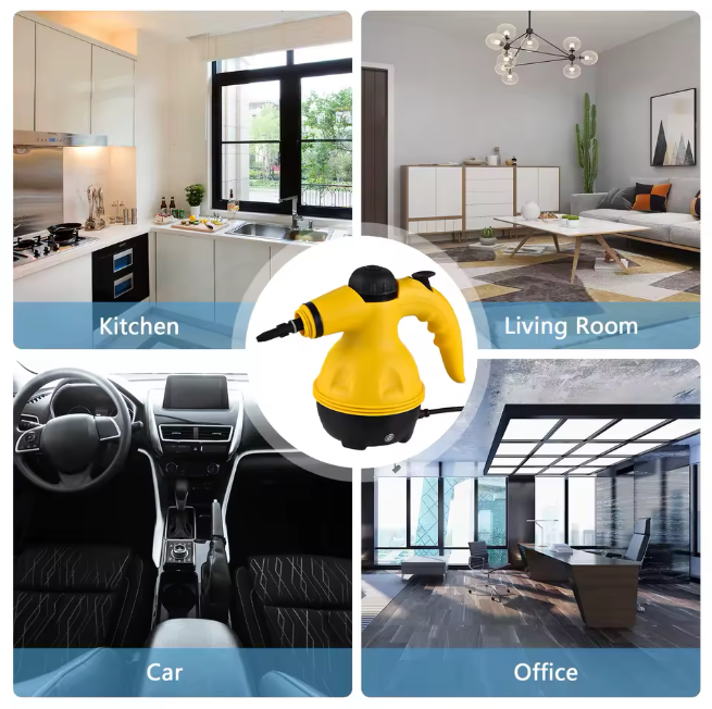 Nettoyeur à vapeur électrique 240V 1000W multifonctionnelle avec 9 accessoires